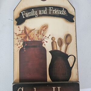 Rustic Kitchen Decor Sign - Family and Friends